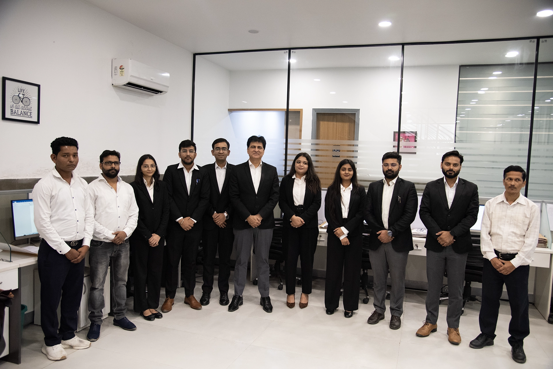 Wg Cdr Ajit Kakkar with the team of advocates at Ajit Kakkar and Associates